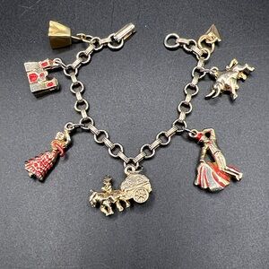 Vintage Gold-Tone Matador Charm Bracelet